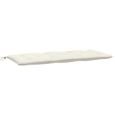 Cojín para banco de jardín tela crema melange 120x50x7 cm vidaXL