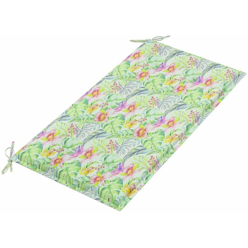 

Cojin para banco de jardin tela estampado de hoja 100x50x4 cm