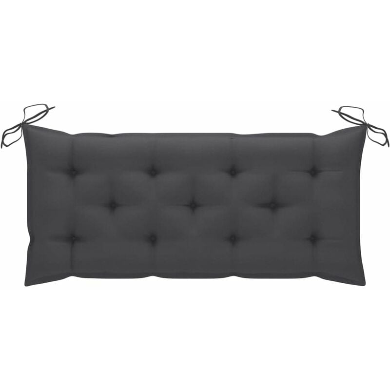 

Cojin para banco de jardin tela gris antracita 120x50x7 cm