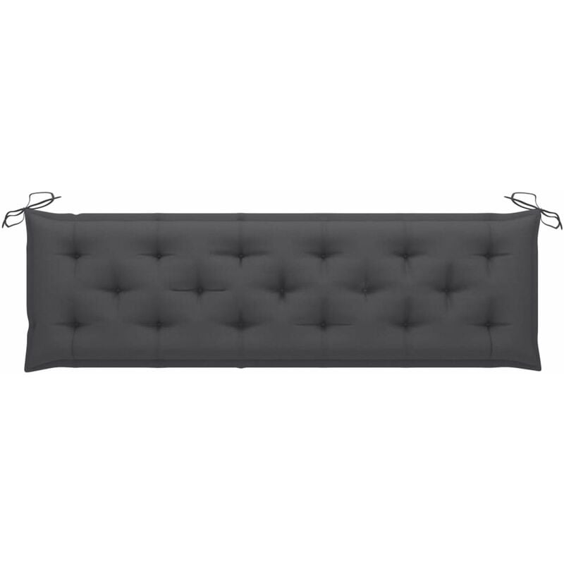 

Cojin para banco de jardin tela gris antracita 180x50x7 cm