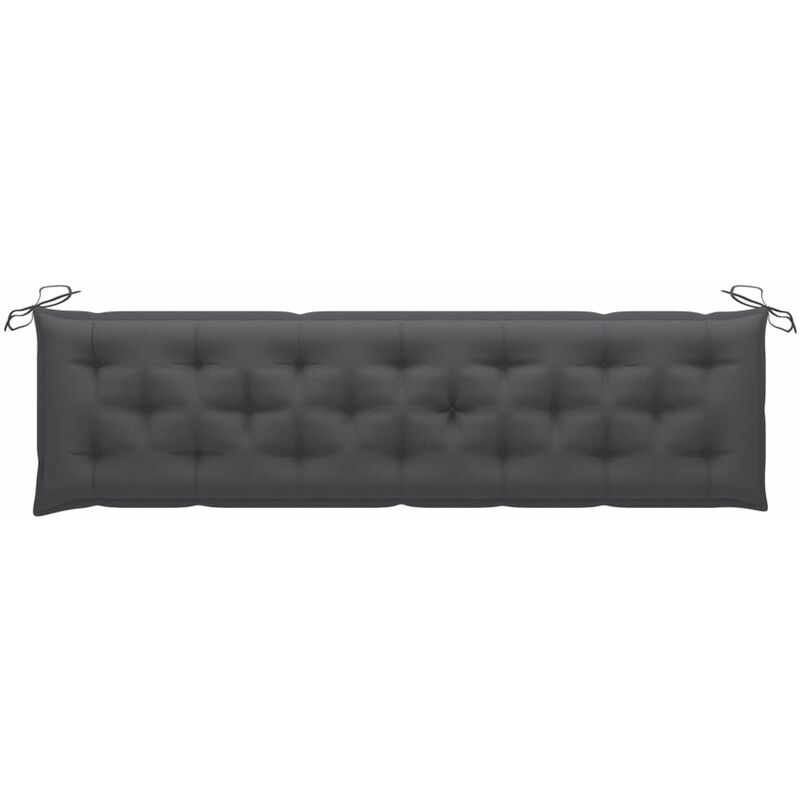 

Cojin para banco de jardin tela gris antracita 200x50x7 cm
