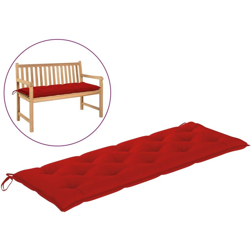 

Cojín para banco de jardín tela rojo 150x50x7 cm