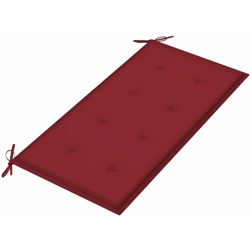 

Cojin para banco de jardin tela rojo tinto 100x50x4 cm