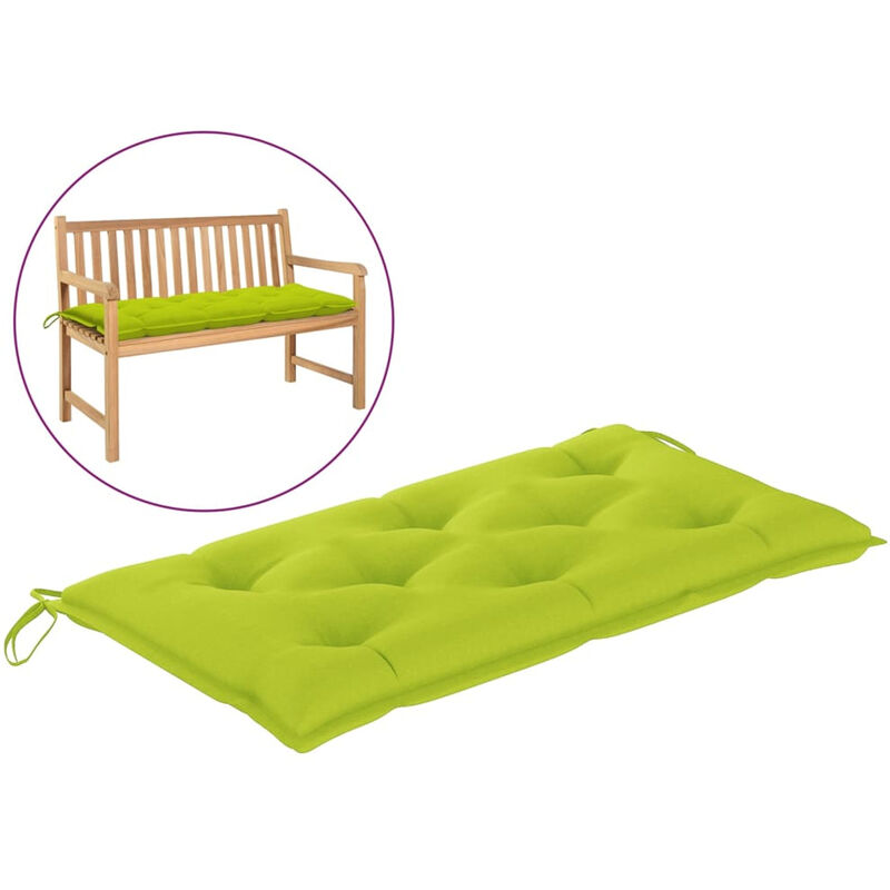 

Cojin para banco de jardin tela verde brillante 100x50x7 cm