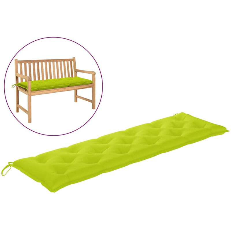 

Cojin para banco de jardin tela verde brillante 180x50x7 cm