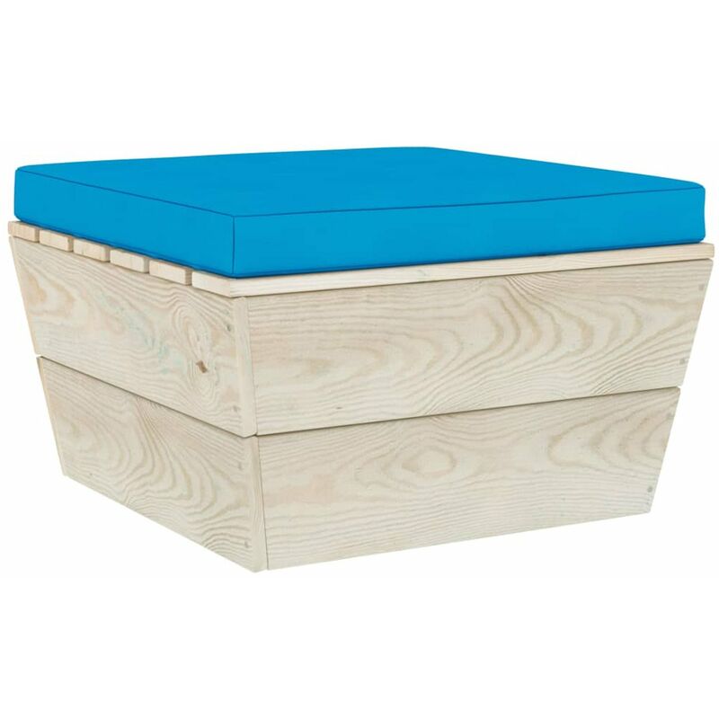 

Cojin para otomana de pales tela azul claro