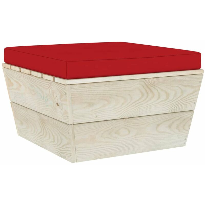 

Cojin para otomana de pales tela rojo