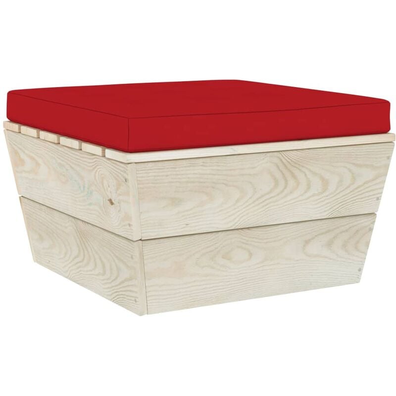 

Cojín para otomana de palés tela rojo