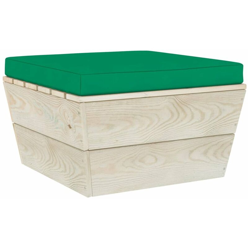 

Cojin para otomana de pales tela verde