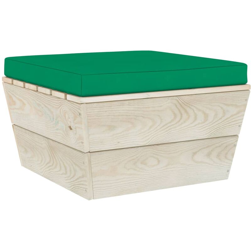 

Cojín para otomana de palés tela verde