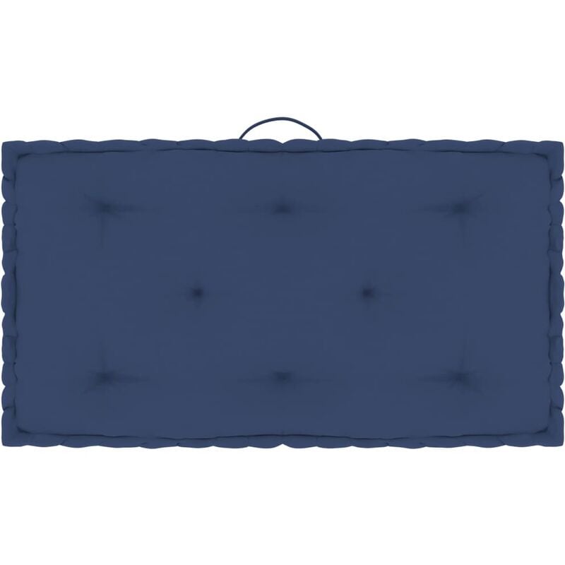 

Cojín para palé de suelo algodón azul marino claro 73x40x7 cm