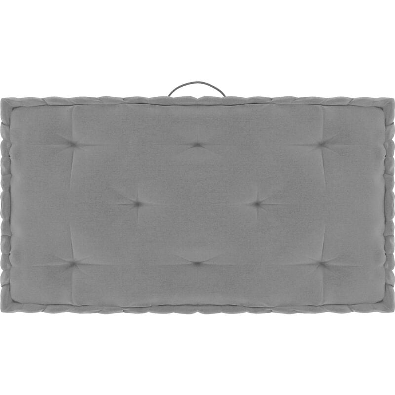 

Cojín para palé de suelo algodón gris 73x40x7 cm