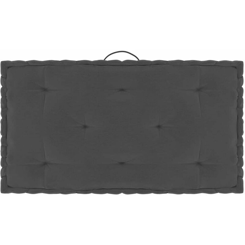 

Cojin para pale de suelo algodon gris antracita 73x40x7 cm