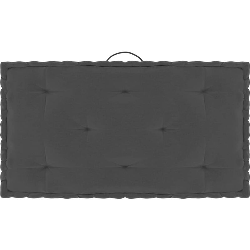 

Cojín para palé de suelo algodón gris antracita 73x40x7 cm