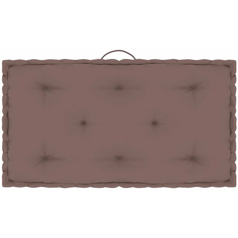 

Cojin para pale de suelo algodon gris taupe 73x40x7 cm