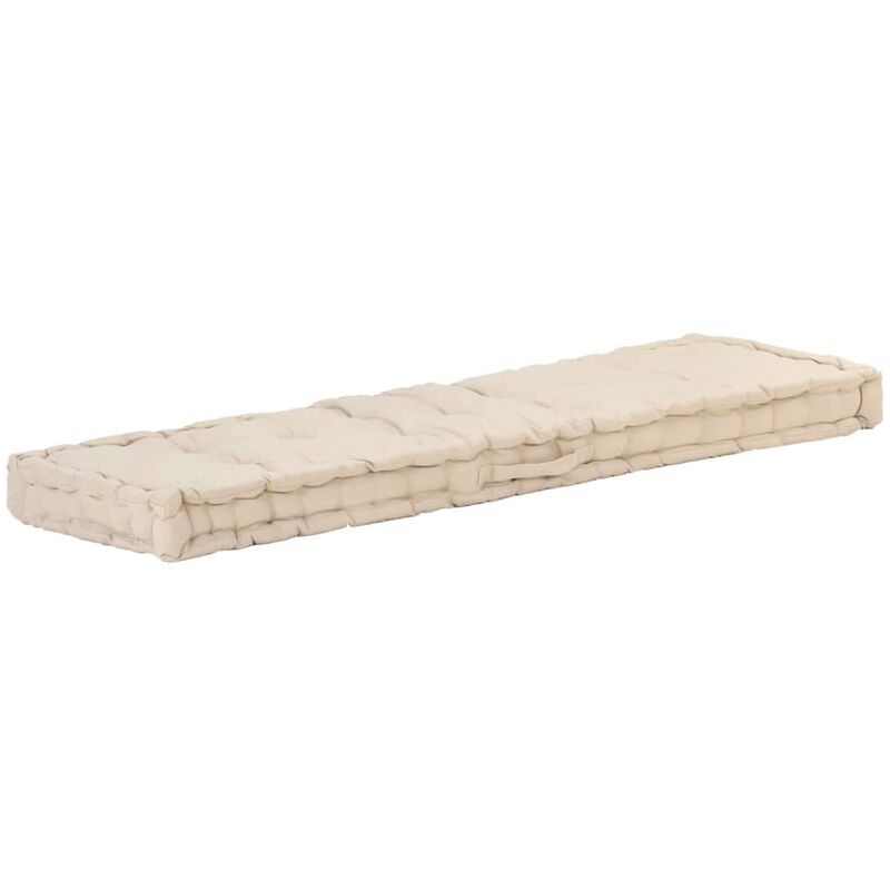 

Cojín para palés algodón beige 120x40x7 cm