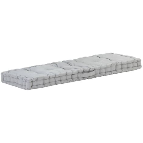Cojín para palés algodón gris 120x40x7 cm vidaXL