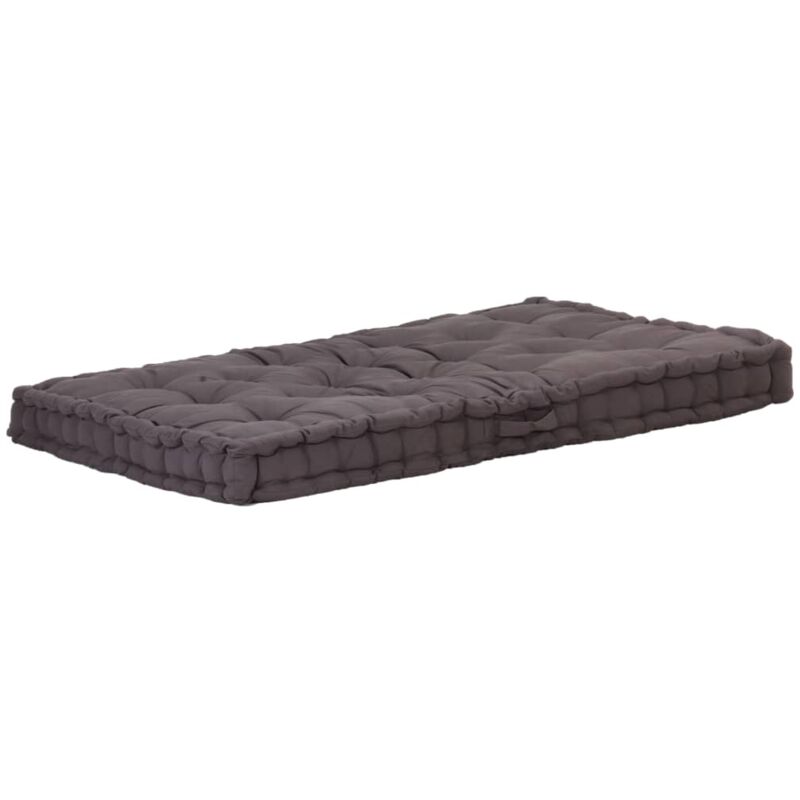 

vidaXL Cojín para palés algodón gris antracita 120x80x10 cm - Antracita