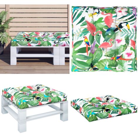 Cojín para palés tela multicolor 70x70x12 cm - Cojín para patio - Cojín para salón