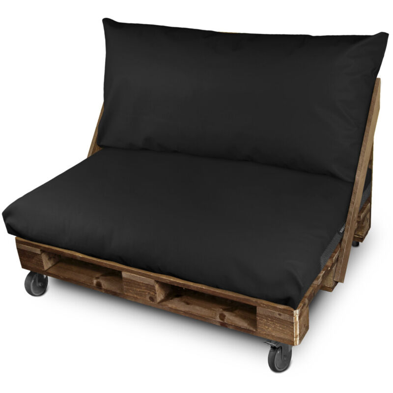 

Happers - Cojín para palets Polipiel Exterior Negro Respaldo 1: 120x45x20 Negro