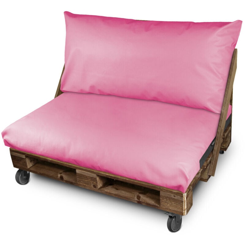 

Cojín para palets Polipiel Exterior Rosa Set: Asiento 1 (120x80x20) + Respaldo 1 (120x45x20) Rosa