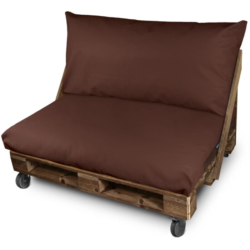 

Happers - Cojín para palets Polipiel Exterior Marrón Respaldo 1: 120x45x20 Marrón