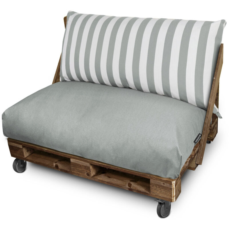

Happers - Cojín para Palets Toldotex Gris Respaldo Esquina (rayado): 65x45x20 Gris