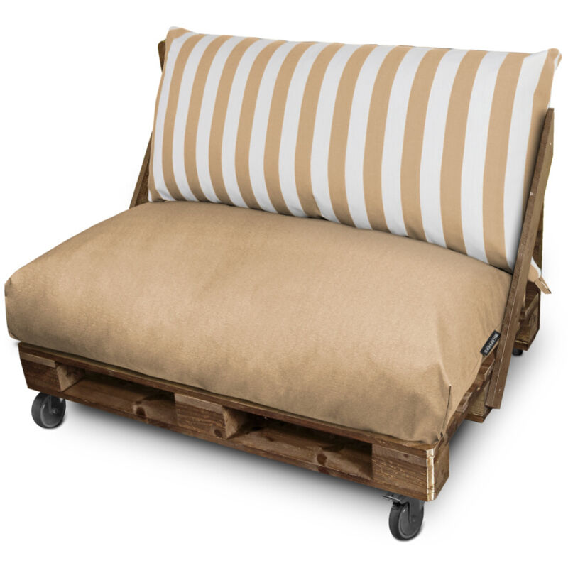 

Happers - Cojín para Palets Toldotex Beig Respaldo 1 (rayado): 120x45x20 Beig