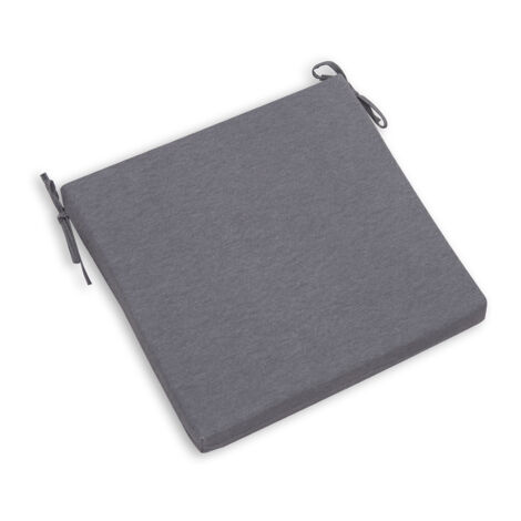 Cojín para Silla Chillvert Gandía Cuadrado 38x38x4,5 cm Gris Desenfundable
