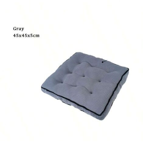 Cojín para silla de comedor, lavable, de nido de abeja, 45 x 45 cm, para interior y exterior (gris)