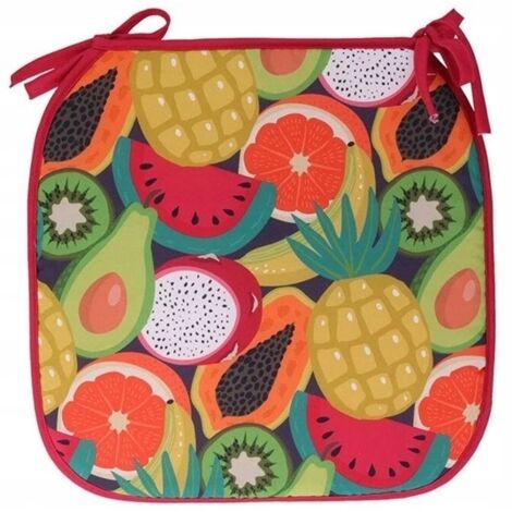 Cojín para silla de jardín 38x38cm Impermeable con estampado de frutas