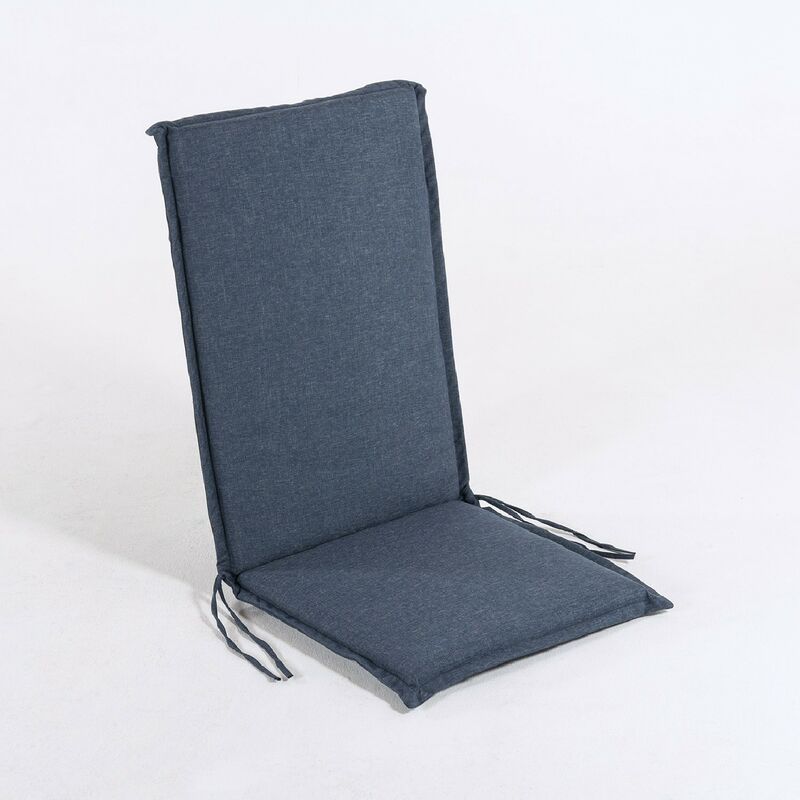 

CojÃƒÂ­n para sillÃƒÂ³n de jardÃƒÂ­n reclinable Olefin Azul, TamaÃƒÂ±o 109x42x4 cm, Desenfundable