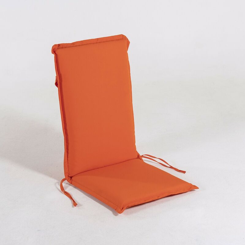 

CojÃƒÂ­n para sillÃƒÂ³n de jardÃƒÂ­n reclinable estÃƒÂ¡ndar naranja, TamaÃƒÂ±o 109x42x4 cm, Desenfundable