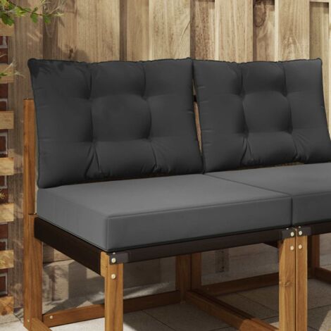 Cojín para sofá de exterior 2 pcs Antracita Poliéster