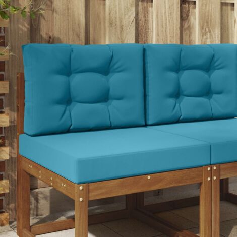 Cojín para sofá de exterior 2 pcs Azul Royal Poliéster