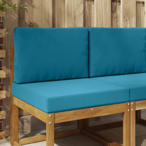 Cojín para sofá de exterior 2 pcs Azul Royal Poliéster