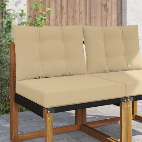 Cojín para sofá de exterior 2 pcs Beige Poliéster