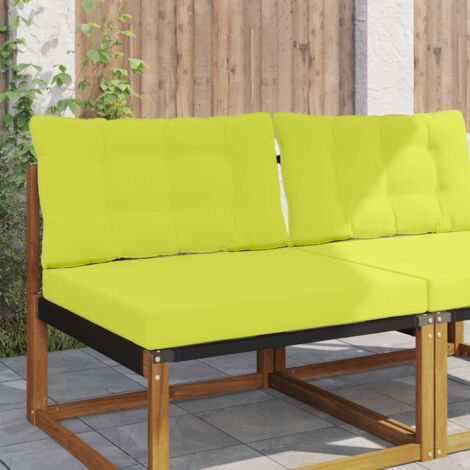Cojín para sofá de exterior 2 pcs Verde Poliéster