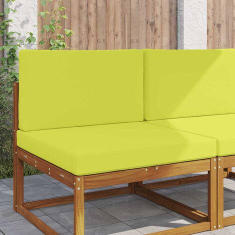 Cojín para sofá de exterior 2 pcs Verde Poliéster