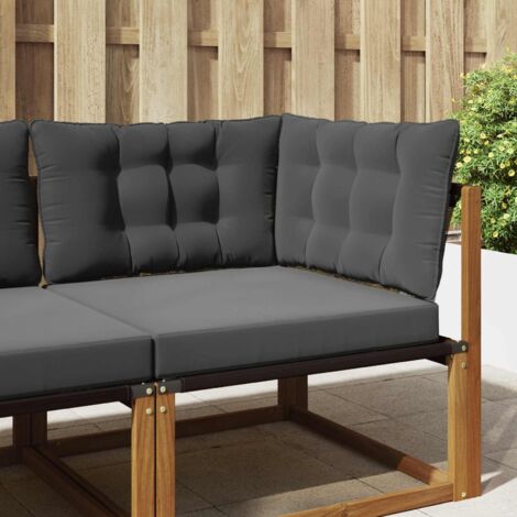 Cojín para sofá de exterior 3 pcs Antracita Poliéster
