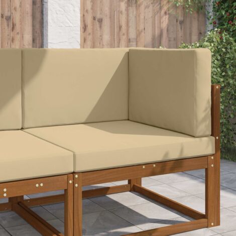 Cojín para sofá de exterior 3 pcs Beige Poliéster