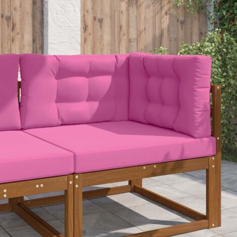 Cojín para sofá de exterior 3 pcs Rosa Poliéster