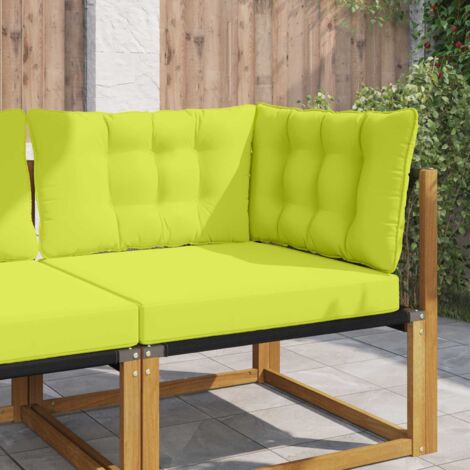 Cojín para sofá de exterior 3 pcs Verde Poliéster