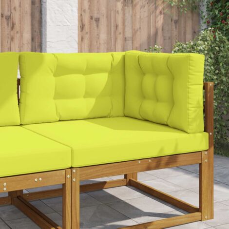 Cojín para sofá de exterior 3 pcs Verde Poliéster