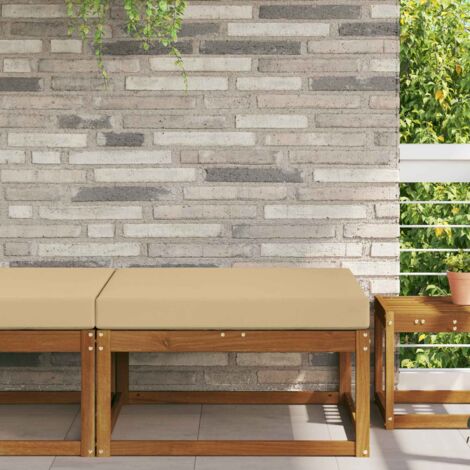 Cojín para sofá de exterior Beige 80 x 80 x 8 cm Poliéster