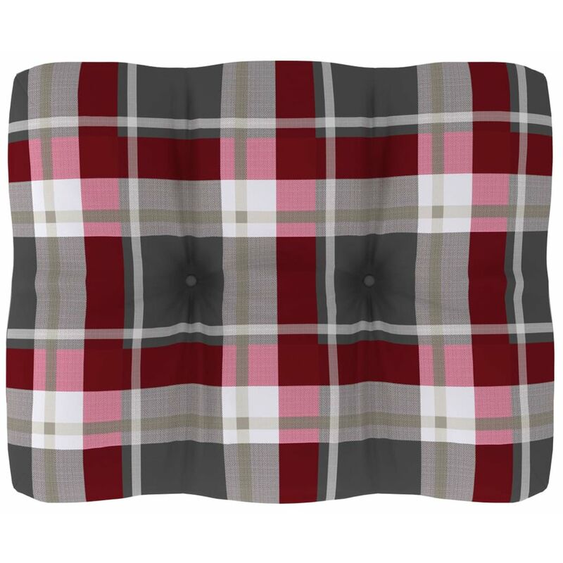 

Happyshopping - Cojin para sofa de pales estampado a cuadros rojo 50x40x12 cm