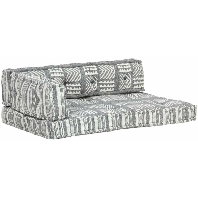 

Cojin para sofa de pales tela gris patchwork