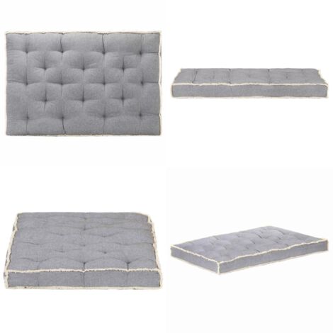 Cojín para sofá de palets gris antracita 120x80x10 cm - Cojín de algodón - Cojín decorativo
