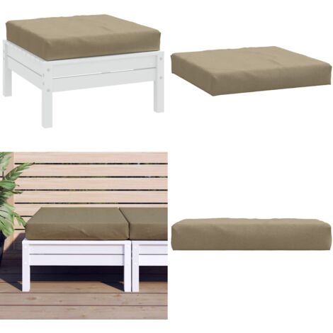 Cojín para sofá de palets tela ggris taupe melange 60x60x9,5 cm - Cojín de exterior - Cojín de jardín