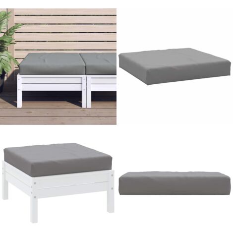 Cojín para sofá de palets tela Oxford gris 60x60x9,5 cm - Cojín exterior - Cojín de tela